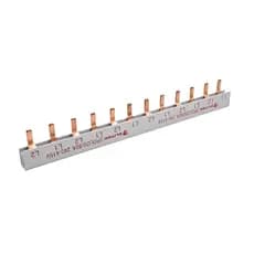 Barramento Pente Bifásico 63A Fase Bipolar 12 Polos 21,5cm DIN Elitek