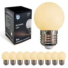 10x Lâmpada LED Bolinha 3W 3000K Quente Bivolt Festão Varal de Luz Camarim Letreiro