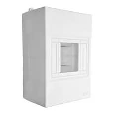 Caixa Quadro Sobrepor Branco P/ 3 ou 4 Disjuntores DIN 145x95x70mm Centrinho Biki