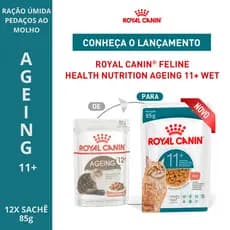 Sachê Royal Canin Ageing 11+ Gatos Idosos 85g Úmido Premium HealthyAge7 Importado