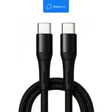 ⚡Cabo Carregador Usb Tipo C P/ Tipo C Nylon Trançado Branco ou Preto 1m 60W 3A Carga Rápida Turbo