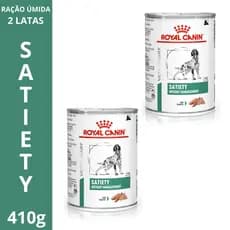 Ração Úmida Royal Canin Veterinary Diet Satiety KIT 2x Latas Cães Obesos Controle Peso Emagrecimento