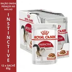 Royal Canin Sachê Gatos Instinctive 85g Ração Úmida Gato Adulto Palatável Saúde Urinária Peso Ideal