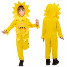 Fantasia de Girassol, Fantasia Infantil para Meninos e Meninas, Fantasia de Personagem Girassol para Apresentação em Pal