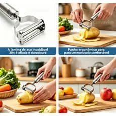 Descascador ralador desfiador de legumes verduras e frutas
