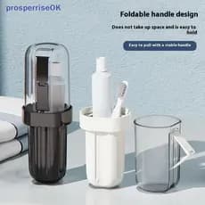 Estojo Portátil De Armazenamento De Escova De Dentes 3 Em 1 Design De Alta Capacidade Ra Copo Para Enxaguatóri