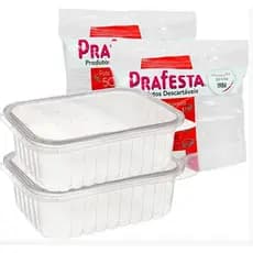 *POTE RETANGULAR COM TAMPA (MARMITA/MARMITEX) - PRAFESTA