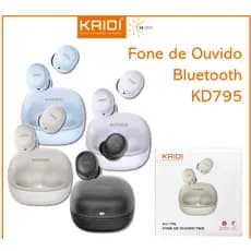 Fone de Ouvido Sem fio Bluetooth Cancelamento de Ruído TWS Kaidi KD-795
