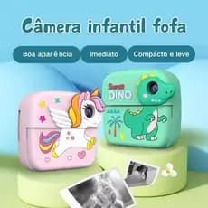 Câmera Infantil Instantânea Impressão Hd Instantânea Fotos