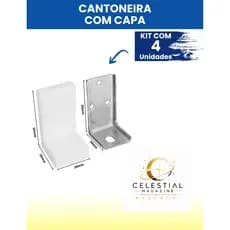 Kit Cantoneiras com Capa Plástica Protetora –Cantoneira de Proteção para Móveis, Mesa, Armário, Prateleira.