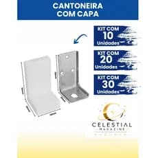Kit Cantoneiras com Capa Plástica Protetora –Cantoneira de Proteção para Móveis, Mesa, Armário, Prateleira.