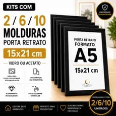 Kit Molduras Porta Retrato 15x21 cm - Vidro ou Acetato