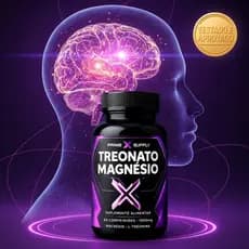 Suplemento Magnésio L - Treonato 1000mg Foco, Memória Aprendizagem 60 Comprimidos
