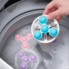 Filtro Coletor de Pelos Fiapos Flutuante Para Máquina de Lavar Roupa Reutilizável