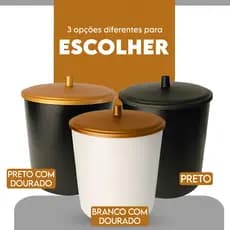 Lixeira Cesto De Lixo Banheiro Escritório Pia Cozinha 5l