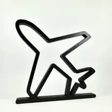 Escultura Decorativa de Avião para Sala ou Escritório - Zately