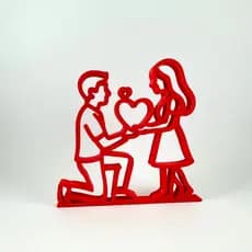 Escultura decoração Casal, Presente Namorados - Zately