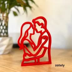 Escultura de decoração Casal - Presente Namorados - Zately