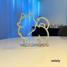 Escultura Cachorro Lulu da Pomerânia, Spitz Alemão - Zately