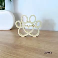 Escultura Pata Cachorro com Coração, Decoração - Zately