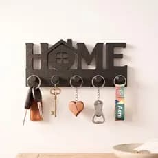 Porta Chaves Parede Home Decorativo 5 Ganchos Sem Furo