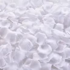 1000 Pétalas de Rosas Artificiais Brancas/Vermelhas Decoração Casamento Festas