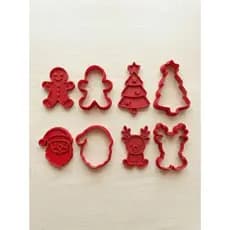 Cortadores Natal Kit Enfeites Natalinos - Molde Biscoito Biscuit e Pasta Americana