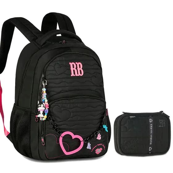 Kit Mochila Escolar Juvenil Costas Rebecca Bonbon com Estojo