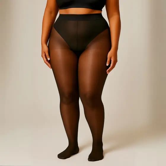 Meia Calça pelúcida Com Forro de Pelúcia Preto, Translucido Transparente Veste do P ao G4 Meia Calça Confortável