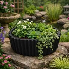 Vaso Decorativo de Concreto para Plantas e Suculentas – Estilo Rústico