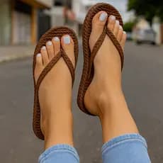 Chinelo Slide Nuvem Leve Feminino Trançinha Lançamento  Confortável Antiderrapante Promoção Leve