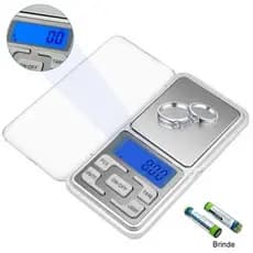 Mini Balança Digital de Bolso - Alta Precisão 0,01g a 500g - Para Joias, Ingredientes e Farmácia