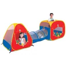 Toca Túnel 3 Em 1 Barraca Cabana Infantil + Melhor Preço > Produto Novo