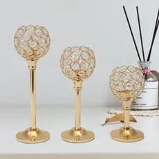 Lustre De Casamento De 3 Alturas Luzes De Chá Douradas L4FO