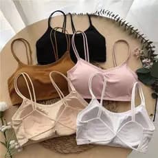 1/3 Kit Sutiã Feminino De Algodão Sem Costura Com Acolchoamento , Esportivo Push Up/Roupa Íntima/Top Para Academia ALES