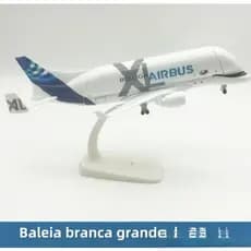 Modelo De 20cm De Avião Baleia Branca Trem De Pouso Removível Grande 1 Brinquedo De Metal Fundido ETBC