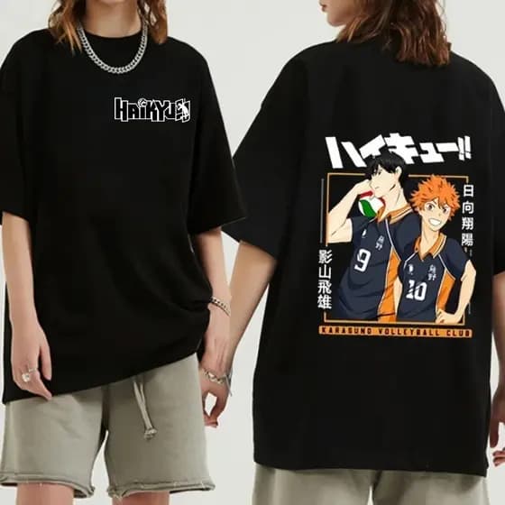 Camiseta Karasuno Volleyball Club Anime Haikyuu Kageyama E Hinata - Camisa 100% Algodão - Envio Rápido - VS Shopp