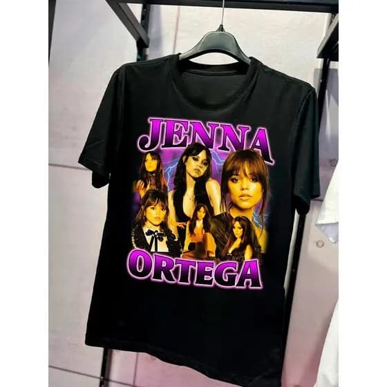 Camiseta Unissex Estampa Jenna Ortega Wandinha - Blusa de Malha 100% Algodão - Envio Imediato - VS Shopp