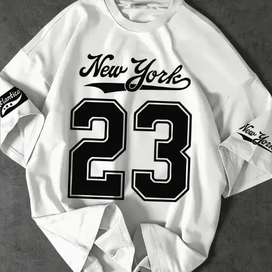 Camiseta New 23 City Moda Gringa Estilo de Rua Streetwear - Camisa de Malha 100% Algodão - Envio Imediato - VS Shopp