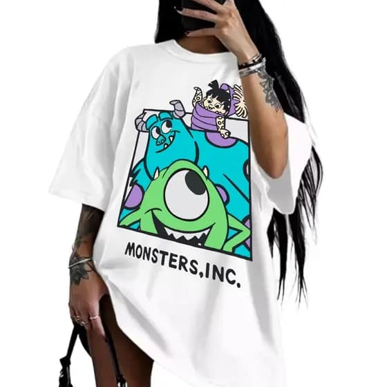 Camiseta Feminina Estampa Filme Monstro S.A Amigos Boo  - Camisa de Malha 100% Algodão - Envio Rápido - VS Shopp