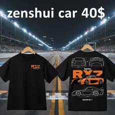 Camiseta unissex RX-7 Exclusiva estampada 100% algodão