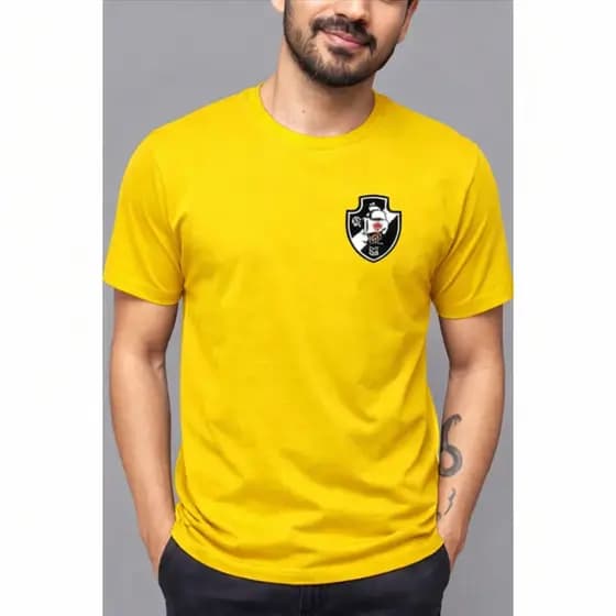 Camiseta Vasco Futebol personalizada 100% algodão Leve o Vasco com você ARTE FRENTE E COSTAS OU SOMENTE FRENTE