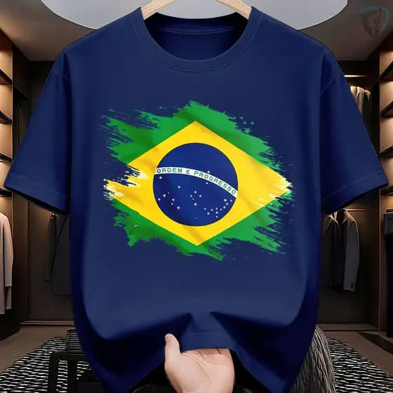 Camiseta Estampada Brasil Camiseta Bandeira Nacional Orgulho Esportivo Brasil Copa Do Mundo Brasil Varias Cores