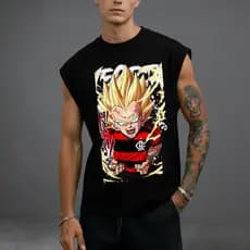 regata machão Personalizada DRAGON BALL Vegeta, Torcedor Times 100% algodaõ envio rapido seguro