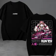 Camiseta 100% Algodão Premium  unissex  Streetwear Feminina Tshirt Estampa car anime