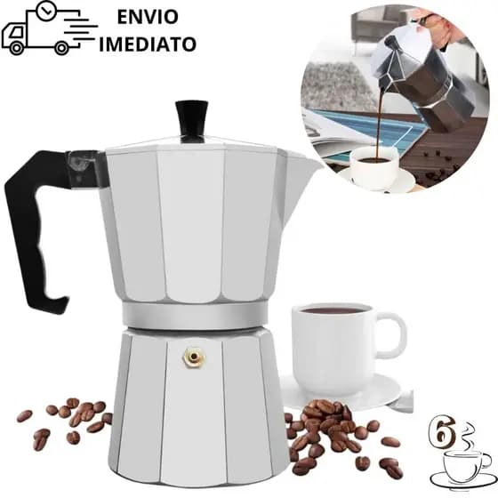Cafeteira Italiana de Alumínio Café Expresso 6 Xícaras Cafeteira Italiana Em Casa Tem