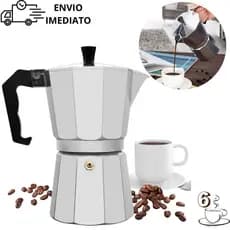 Cafeteira Italiana de Alumínio Café Expresso 6 Xícaras Cafeteira Italiana Em Casa Tem