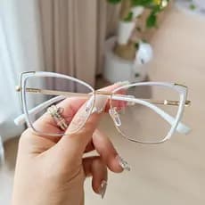 VisãoPerfeita óculos retro branco óculos preto retro oculos feminino sem grau óculos de descanso feminino ÓculosFeminino