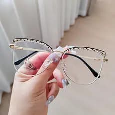VisãoPerfeita armação de óculos feminina metal óculos feminino armação original Óculos Armação Redonda óculos anti azul
