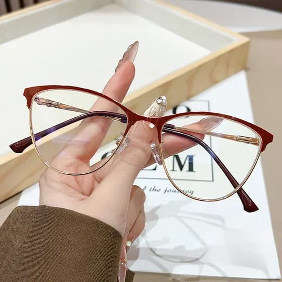 VisãoPerfeita Óculos Armação Redonda óculos feminino armação oval óculos feminino armação vermelho luz azul oculos